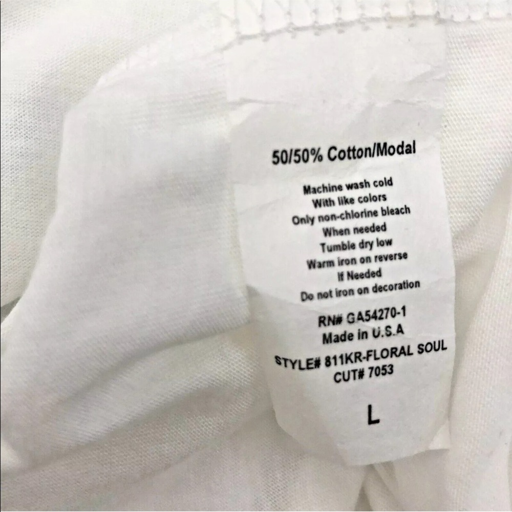 [Soulcycle] NWT White Blue Floral Tank - Picture 4 of 4